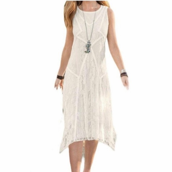 Sundance Dresses & Skirts - * SOLD* Sundance Language of Love Midi Dress Ecru Cream XL